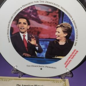 08 Democratic Primaries 1st Ed Collectible Plate
